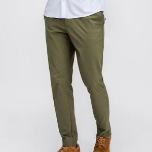 Ministry of Supply Pace Tapered Chino Men’s Pants 34 Tall Olive Green Work NWT